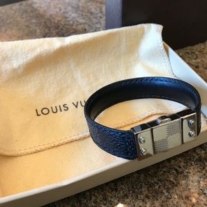 Auth Louis Vuitton Damier Graphite unisex 7 1/2”